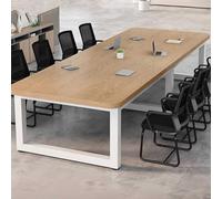 Mesa de conferencias de madera, escritorio de oficina para sala de juntas, seminarios y estaciones de trabajo, diseño duradero y elegante para espacios profesionales, perfecto para colaboraciones
