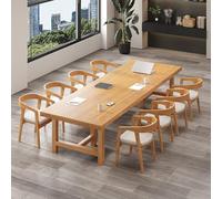 Mesa de conferencias de madera maciza Heavy Du 800 kg, base resistente para reuniones, oficina, uso profesional y diseño