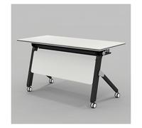Mesa de conferencias de plegado móvil con ruedas de ruedas rectangulares diseño modular rectangular para aula de oficinas y gira de la sala de capacitación para un fácil almacenamiento 120 * 40