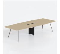 Mesa de conferencias grande en forma de barco, 125 pulgadas de ancho x 47.2 pulgadas de profundidad, asientos de 12 a 14 pulgadas, escritorio de seminario moderno, ideal para reuniones y