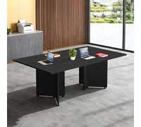 Mesa de conferencias grande, escritorio rectangular largo para 8-20 personas, para lugar de trabajo, seminarios y salas de entrenamiento, oficina y sala de reuniones, fácil montaje (sillas no
