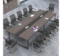 Mesa de conferencias moderna resistente a los arañazos, escritorio de reuniones en varios tamaños y colores para salas de juntas, salas de entrenamiento y espacios de colaboración (sillas no incluidas