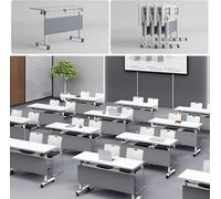 Mesa de conferencias móvil de 6 pies con ruedas bloqueables, mesa de reunión plegable para oficina en casa y aula, diseño duradero que ahorra espacio para 2 a 10 personas