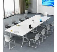 Mesa de conferencias móvil plegable para oficina en casa y aula, mesas de reuniones cuadradas para sala de conferencias, negociación, podcast, sala de juntas abatible