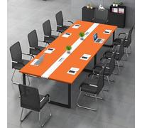 Mesa de conferencias para oficina y sala de reuniones, escritorio rectangular largo para 6-20 personas, gestión de cables, almohadillas ajustables, fácil montaje