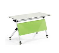 Mesa de conferencias plegable con cerradura, escritorio de entrenamiento móvil con ruedas, mesa modular moderna para seminario, mesa grande verde para oficina (55.1 x 23.6 x 29.5 pulgadas)
