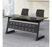 Mesa de conferencias plegable con ruedas 63 rectangular, mesa de reuniones móvil con tapa abatible, mesa de entrenamiento para oficina y aula, diseño modular gris para un uso versátil