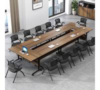 Mesa de conferencias plegable con ruedas giratorias, mesa de seminario de reuniones móvil, diseño modular rectangular para salas de entrenamiento y aulas, paquete de 4