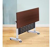 Mesa de conferencias plegable con ruedas, mesa de seminario móvil para reuniones dinámicas y formación en oficinas y aulas