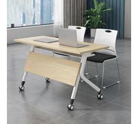 Mesa de conferencias plegable grande con tapa abatible, escritorio rectangular para podcast, mesas de reuniones para eventos de oficina y espacios de colaboración