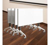 Mesa de conferencias plegable, mesa de seminario móvil sobre ruedas para oficinas, aulas y talleres, diseño modular moderno