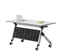 Mesa de conferencias Plegable móvil con Ruedas bloqueables - Diseño Modular Rectangular para Salas de reuniones de Oficina (120 x 40 x 73 cm) - Portátil, Ahorra Espacio y es fácil de Mover