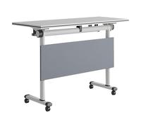 Mesa de conferencias plegable portátil con mesa de reunión apilable sobre ruedas, fácil montaje, juego de 6 unidades, ideal para eventos de oficina y entrenamiento