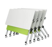 Mesa de conferencias plegable portátil con ruedas, mesa de entrenamiento de madera para centros multimedia y aulas, 139.7 cm x 40.6 cm x 74.9 cm - Mueble de reunión que ahorra espacio