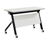 Mesa de conferencias plegable portátil con ruedas para una fácil instalación, perfecta para seminarios móviles y salas de reuniones, solución versátil, ligera y que ahorra espacio