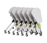 Mesa de Conferencias Plegable, Redonda, para 8 Personas, para Oficina, Mesa de Entrenamiento Rectangular Móvil con Ruedas para Estudio, Trabajo y Comedor, Combinación Libre.