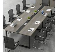 Mesa de conferencias rectangular, banco de trabajo modular moderno, mesas de madera maciza con capacidad para 8-10 personas, adecuada para centros de formación y salas de reuniones de negocios A 3M