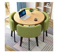 Mesa de conferencias redonda con sillas para oficina, sala de reuniones y recepción, diseño elegante, duradero y ergonómico para espacios profesionales