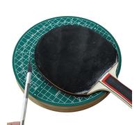 Mesa de corte de raqueta de tenis de mesa, giratoria universal de PVC profesional, plato de corte de paletas de tenis, para profesionales, entusiastas principiantes, aficionados, familiares y amigos