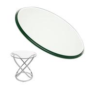 Mesa de cristal de repuesto para mesa de café redonda de 30/50/80 cm, de cristal transparente para comedor y mesa al aire libre, perfecta para decoración del hogar y jardín (580 mm)