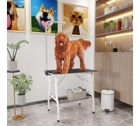 Mesa de cuidado para perros PawHut, mesa de corte para perros, mesa plegable para peluquería canina, mesa de cuidado para mascotas, cesta de red con capacidad de carga de hasta 40 kg.