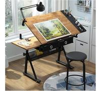 Mesa de dibujo ajustable con parte superior inclinable y Sto - Estadística artística ideal para ding, pintura, manualidades y escritura, perfecta para artistas, diseñadores y creativos.