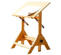 Mesa de dibujo ajustable de madera maciza con control de altura y ángulo para artistas, arquitectos, diseño gráfico, estudio y lectura, muebles versátiles para espacios de trabajo