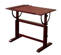 Mesa de dibujo ajustable extra Lar - Escritorio de arte ajustable en altura y ángulo con parte superior inclinable, regla cuadrada en T para proyectos de ding, pintura, manualidades y escritura