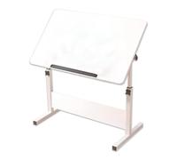 Mesa de dibujo de altura ajustable y escritorio de arte para artistas, escritorio blanco de oficina en casa de 19.6 x 31.4 pulgadas con caballetes ajustables en ángulo, perfecto para manualidades