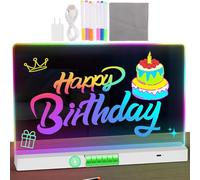 Mesa de Dibujo De Luz Para Niños | Juego de Caracteres 1200mAh Accesorio - Tablón de anuncios de acrílico con luz - para niños en edad preescolar, guardería, escuela, casa, sala de juegos, cumpleaños