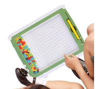 Mesa de dibujo de punto magnético, tablero magnético para niños con bolígrafo | Mesa de dibujo para niños,PAD DOODLE con perlas puntiagudas Pincel de escritura de bolígrafo magnético para avión, clase