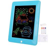 Mesa de dibujo LED para niños, mesa de dibujo,Lumo luminoso portátil - Colores brillantes de presentación de presentación de diseño para la mano de succión trasera para el cumpleaños de N