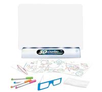 Mesa de dibujo luminosa, mesa de dibujo brillante para niños | Tablero de escritura mágico 3D - Bloques de dibujo mágico 3D para niños, juguetes educativos para pizarra, juguetes de cuero de tablero