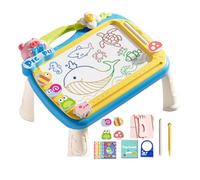 Mesa de dibujo magnética para niños, Pizarra magnética para garabate,Bloque de dibujo magnético de dibujos animados Doodle - Juguetes de aprendizaje temprano de viaje con 4 sellos, pizarra d