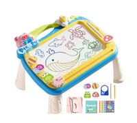 Mesa de dibujo magnética para niños, Pizarra magnética para garabate,Bloque de dibujo magnético para doodle de dibujos animados con 2 bolígrafos - Pizarra de educativa con 4 sellos, gi