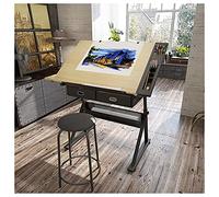 Mesa de dibujo móvil plegable ajustable con cajón de almacenamiento, escritorio ideal para dibujar, pintar y dibujar, diseño que ahorra espacio para el hogar o el estudio