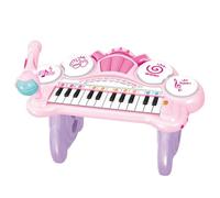 Mesa de DJ para bebés para niños pequeños, Piano electrónico con micrófono Giratorio y parlantes duales, Juguetes Musicales para bebés para el hogar y la Escuela, Estilo-1