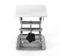Mesa de elevación manual de acero inoxidable, soporte de tijera de 100 x 100 mm para experimentos físicos y biológicos con altura ajustable de 45 mm a 150 mm, uso en laboratorio