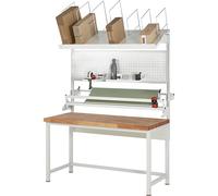 Mesa de embalaje completa, serie 8000 RAU, set 3 con placa perforada, dispositivo de corte, unidad portabobinas