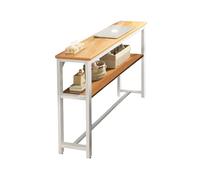 Mesa de Entrada Estrecha. Mesa de Consola Compacta, Recibidor Rectangular de Melamina Madera y Acero para Salón, Espacios Reducidos. Escritorio de Sofa Auxiliar para Pasillo, Sala de Estar, Dormitorio