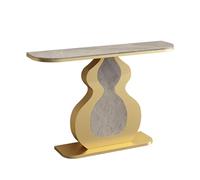 Mesa de entrada para decoración del hogar, mesa de pasillo de pizarra de calabaza de lujo con marco de acero al carbono dorado, mesas de sofá que ahorran espacio para pasillo, dormitorio, sala de