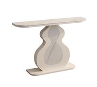 Mesa de entrada para decoración del hogar, mesa de pasillo de pizarra de calabaza de lujo con marco de acero al carbono blanco que ahorra espacio, mesas de sofá para pasillo, dormitorio, sala de estar