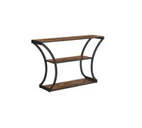 VASAGLE Table Console, Mesa de Entrada, Patas curvadas, Mesa Alargada, para salón, Pasillo, Dormitorio, Estilo Industrial, marrón rústico y Negro LNT089B01