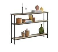 SoBuy FSB49-PZ Mesa de Entrada Recibidor Mesa de Consola con 3 Niveles Estructura de Metal, Estilo Industrial 120 x 77 x 20 cm ES