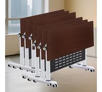 Mesa de entrenamiento modular plegable portátil para oficina y aula, diseño de ahorro de espacio, juego de 2, ideal para conferencias y talleres