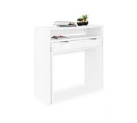 Mesa de escritorio consola con 1 cajón 90 cm Aput Blanco