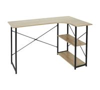 Mesa de escritorio Job (L x An x Al: 74 x 120 x 74 cm, Negro/Madera)