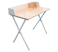 Mesa de escritorio (L x An x Al: 50 x 90 x 85 cm, Blanco/Madera)