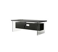 Mesa de Escritorio Para Computadora Banco de trabajo de madera maciza para un solo jefe, escritorio de computadora negro con cajones, muebles simples, adecuado para negocios, mesa de trabajo para el