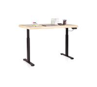 Mesa de estudio elevable motion 140 negro - roble 140 x 126 x 70 cm